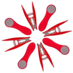 48 Wasknijpers met Soft Grip Rood-Grijs voor Gevoelige Kleding — thumbnail 1