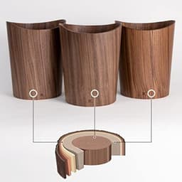 PromoHome Houten Papieren Prullenbak - 9 Liter Inhoud, Stijlvol Design — thumbnail 4