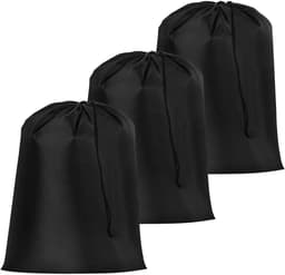 Allecto plus - Waszakken 3 stuks zwart, 71 x 101 cm, extra groot voor studentenhuis, camping en reizen — thumbnail 1