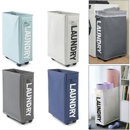Opvouwbare Wasmand Deluxe - Wasmand met Wielen - Grote Capaciteit - Waterdicht & Multifunctioneel - Blauw — thumbnail 5