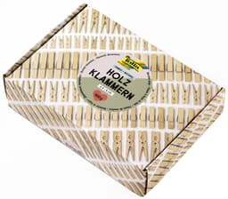 folia Houten wasknijpers mix NATURAL Jumbobox, 500 g — thumbnail 1