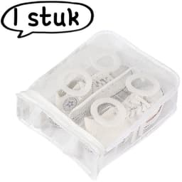 1 stuk - schoenwaszak - anti-vervorming verdikte schoenovertrek netzak - wasmachine speciale hangende droognetzak waszak - wit — thumbnail 1