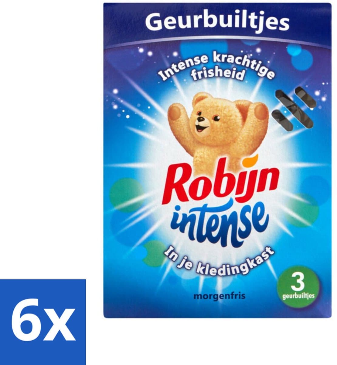 6 x Robijn Geurbuiltjes Intense 3 stuks per verpakking - Geur In Kleding - Frisheid In Kleding - Langdurige Geur - Geurbuiltjes - Kledingkast Geur — afbeelding 1