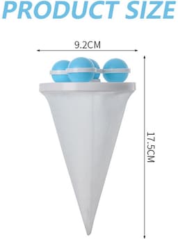 2-stuks Wasmachine pluizenfilter - Wasmachine filterzak - Wasmachine haarverzamelaar - Huisdierhaarverzamelaar - Drijvend ontwerp - Herbruikbaar - Vangt kledingresten op - Geschikt voor het reinigen van wasmachineresten - Blauw — thumbnail 2