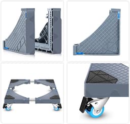 VanDijck Wasmachine Verhoger - Met Wielen - Verstelbaar 42-75 cm - Max 300 kg — thumbnail 2