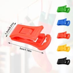 Sokkendroger - 50 stuks - Sokkenclips - Knijpers - Kleurrijke sokkenclips - Plastic sokkenklemmen - Droogrek tegen verlies- Wasrek Sokken - Sokkendroogrek - Droogcarrousel - 5 kleuren — thumbnail 3