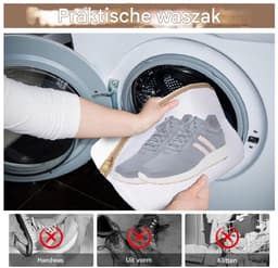EXCITAT Wasmachine schoenzakken - 2 stuks - Herbruikbare wasmachine schoenzakken - Wasmachine schoenzakken Wasnet Schoenen — thumbnail 4