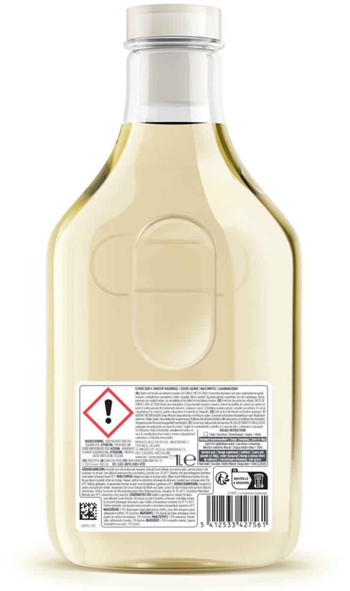 Ecover Vloeibaar Wasmiddel Zero 28 Wasbeurten - 1 liter — afbeelding 1