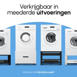 Bodo® - Wasmachine Verhoger - Kast - Ombouw met Lade - Wit - 61x58x44-48cm — thumbnail 2