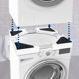 CLP Opbouwmeubel voor wasmachines - Ombouw - Verhoger - Rek - Aansluitframe - wit — thumbnail 2