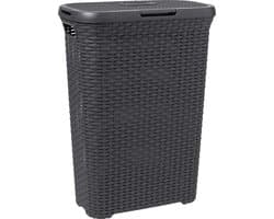 Curver Style Wasmand met Deksel - 40L - Antraciet