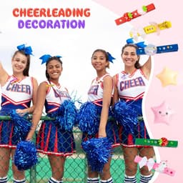 50 Stuks Cheer Spirit Clips met Houten Wasknijpers en Decoratieve Ornamenten voor Cheerleaders — thumbnail 4