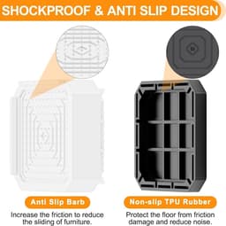 Set van 4 Verhogers voor Wasmachine, Droger en Meubels - Anti-Vibratie Voeten (1-Laags 4cm) — thumbnail 4