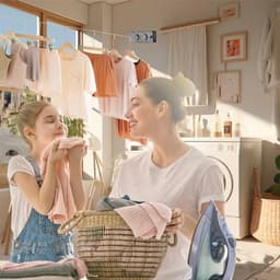 Uittrekbare waslijn 5,1 m voor wandmontage - Draagbaar, niet doorhangend en met roestvrijstalen kabel — thumbnail 5