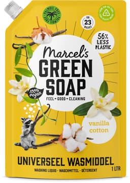 Marcel's Green Soap Wasmiddel Navul Vanille & Katoen 23 Wasbeurten - 1 liter — thumbnail 5