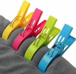 2 sets XXL extra grote handdoekclips, strandhanddoekrekken, windbestendige handdoekclips — thumbnail 1
