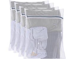 4 stuks klein wasnet voor wasmachine - 30 x 40 cm - waszak met ritssluiting - netwaszak voor beha en sokken