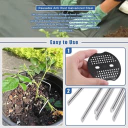 Grondankers voor Worteldoek en Tuinvlies - 50 Stuks 150 mm Lang met Bufferwasherset — thumbnail 2