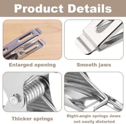 Wasknijpers Sterk - Kledingklemmen Metaal - Kleding Drogen - Winddicht Zware Kleding - 50 stuks - Zilver — thumbnail 4