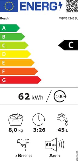 Bosch WIW24342EU - Serie 6 - Inbouw Wasmachine - 1200 rpm - ENG Display - Energielabel C - Zeer stil — thumbnail 2