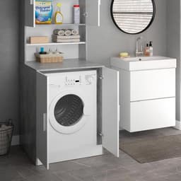 Hoog Smal Badmeubel Kast Boven Wasmachine Opslagruimtebadkamerkast — thumbnail 2