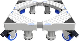 Caimco Wasmachine Verhoger met Wielen - Verstelbaar Opbouwmeubel & Wasmachine Sokkel - Draagkracht 300KG - Anti-Tril & Geluiddempend Onderstel - Geschikt voor Wasmachine, Droger, Koelkast & Vaatwasser — thumbnail 1