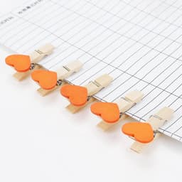 100 Stuks Roze Houten Klemmetjes Hartvormig voor Knutselen en Decoratie — thumbnail 2