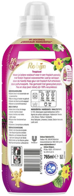 Robijn – Wasverzachter – Tropical – 765 ml - 1 stuk — thumbnail 3
