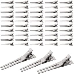 50x Metalen Haarspeld Clips Zilver Krokodillen Haarclip voor Kappers en DIY — thumbnail 1
