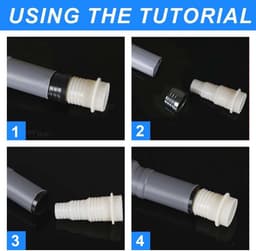 Dubbele Afvoer voor Wasmachine - Afvoeradapter voor 20-31mm Slangen, Uitgang 36mm, Inclusief 3 Klemmen — thumbnail 4