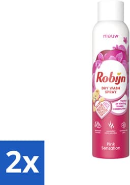 Robijn - Pink Sensation - Dry Wash Spray - 200 ml - Voordeelverpakking - 2 stuks — thumbnail 1