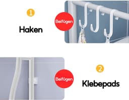 CHIWIN Wasmachine Opbergrek 2 Lagen – Badkamer Rek Met Verstelbare Poten 151 cm — thumbnail 3