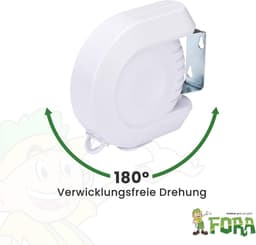 Uitschuifbare Drooglijn - Waslijn Binnen - Ruimtebesparend Ophangen - 180 Graden Draaibaar - 12 Meter Lengte - Wit — thumbnail 5