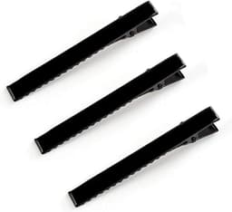 50x Zwarte Alligator Haarclips Enkele Haak - Plat Metalen Eendensnavel Haarspeldjes voor Knutselen en Styling (7,5 cm) — thumbnail 1