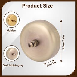Intrekbare Waslijn - Wand Waslijn - Binnen Droge Kleding - Roestvrij Staal - 9.2cm Diameter - Goud — thumbnail 2