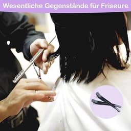 6x Professionele Haarclips voor Knippen en Stylen - Antislip Kappersklemmen Zwart — thumbnail 3