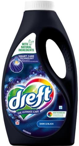Dreft vloeibaar wasmiddel 84 wasbeurten 'Dark & Black' - 4x 21 wasbeurten (4 x 945ML) - Vezelbescherming - Behoudt kleurintensiteit - 945ml inhoud — thumbnail 3