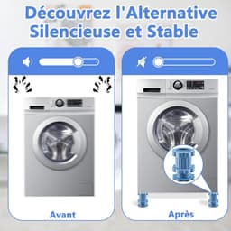 8 stuks wasmachine trillingsdempers, universele verstelbare verhoging pad, anti-vibratie wasmachine voeten, verhoging pad met trillingsdemper voor droger, koelkast, meubels — thumbnail 2