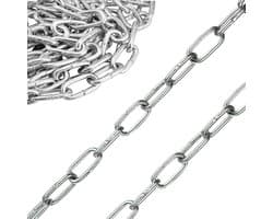 Roestvrijstalen ketting 5m Ø 3mm per meter - corrosiebescherming - roestbestendig - omheiningen - hondenketting - drogen wasrek - zilver