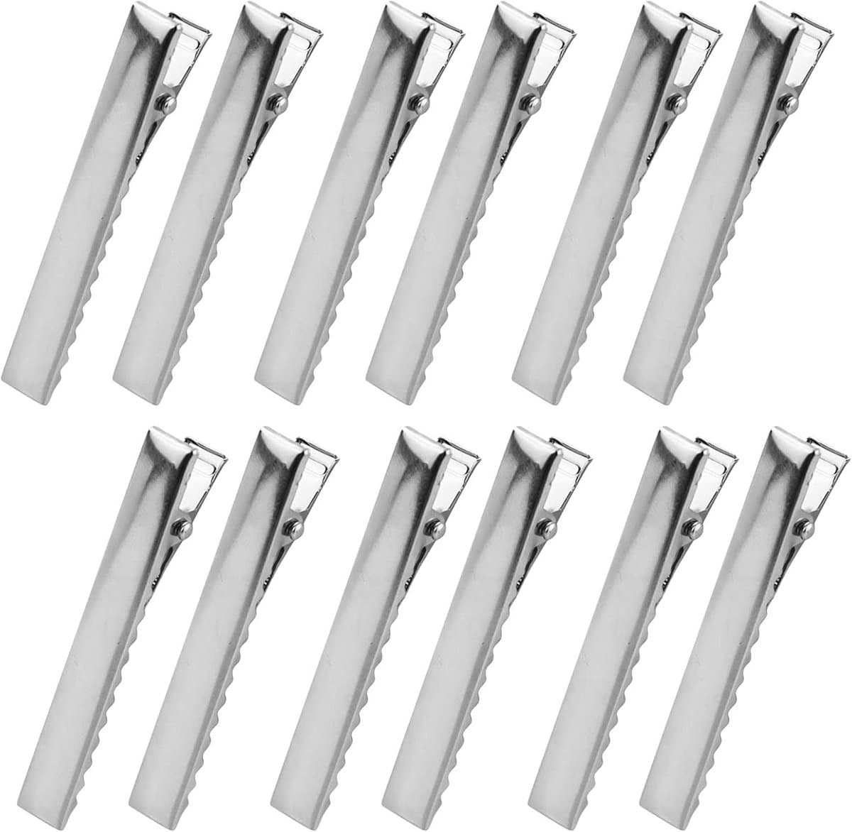 Set van 60 Metalen Alligator Haarclips voor Styling en Knippen — afbeelding 1