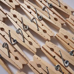 Grote Houten Wasknijpers - 8,4 cm - 30 Stuks Natuurlijk Hout — thumbnail 2
