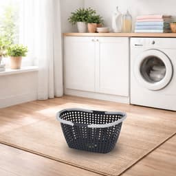 Excellent Houseware Kunststof wasmand met handvatten - 15 liter - 40 x 28 x 22 cm — thumbnail 2