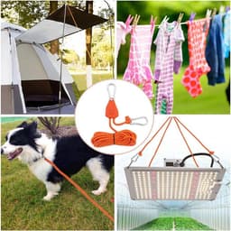 Allecto Plus - Guy ropes pakket van 4 stuks met verstelbare kabelspanner - 4 meter - Windbestendig - Reflecterende scheerlijnen - Geschikt voor tenten en zonnezeilen — thumbnail 4