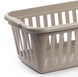 Plasticforte Wasmand - beige - kunststof - 40 liter - 60 x 40 x 26 cm - manden voor wasgoed - huishouden- opbergmand — thumbnail 2