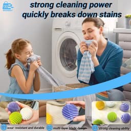 12 stuks Herbruikbare Droogballen voor Wasmachine en Wasdroger - Efficiënte Drogerballen voor Wasmachines en Drogers — thumbnail 5