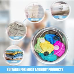 Allecto Plus - Drogerballen 10 stuks voor wasmachine - Herbruikbare wasballen voor thuis - Kleding reinigen - Donsjack - Wasdroger bal — thumbnail 4