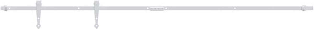 vidaXL - Ophangset - voor - minischuifdeur - 200 - cm - koolstofstaal - wit — afbeelding 1