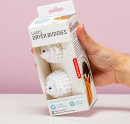 Kikkerland Wasdroger Lammetjes - Herbruikbare wasdroger bollen - Verminder de tijd van je droger - Set van 2 - Duurzaam — thumbnail 4