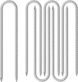SnelShoppen - 6 Stuks 30 cm U-vormige Grondpalen, Bouwankers met Beitelpunt, Roestbestendig Staal voor Hekken, Tenten, Luifels, Schuren en Schommels — thumbnail 1