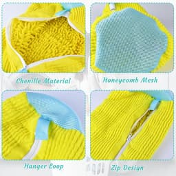 Thijox - Waszak voor schoenen op reis, Schoenentas voor Wasmachine, 2 Stuks, Polyester, Geel en Grijs, Perfect voor Sneakers, Camping en Sport — thumbnail 2
